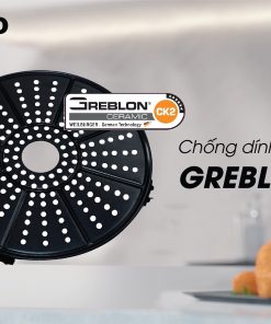 Vỉ chiên phủ Geflon chống dính, siêu bền, dễ vệ sinh