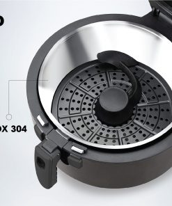 Nồi chiên không dầu 6.5M2 với lòng nồi inox 304 cao cấp, sáng bóng